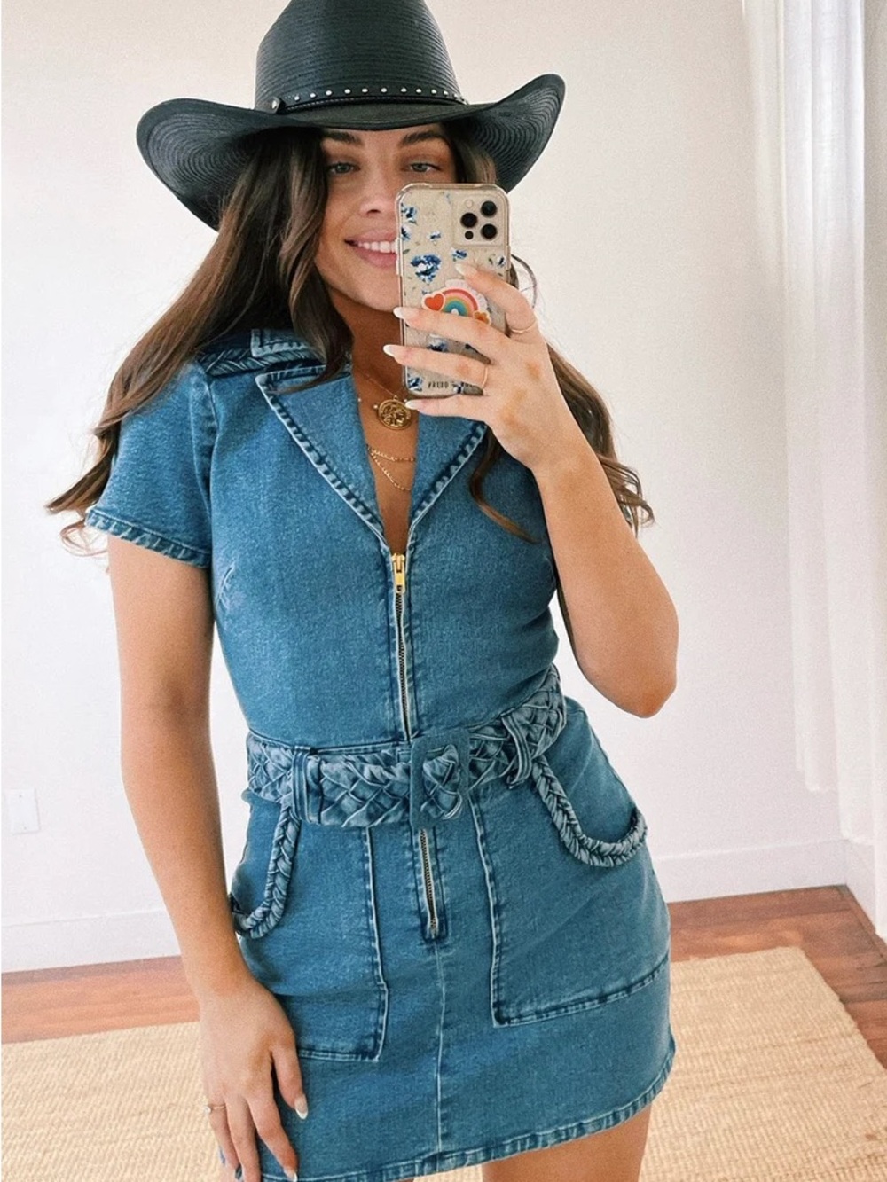Show Me Your Mumu Outlaw Denim Dress in Tide - Picture 2 of 2